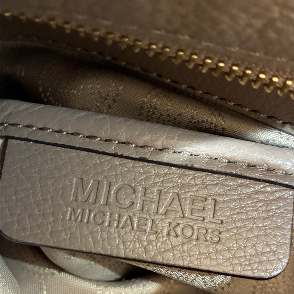 Michael Kors Taupe Leather Hobo Shoulder Bag - Picture 5 of 9